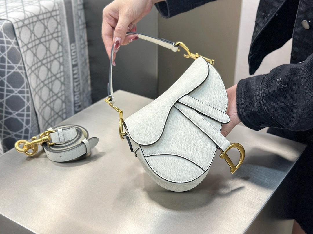 디올 새들 스트랩백 그레인 미니