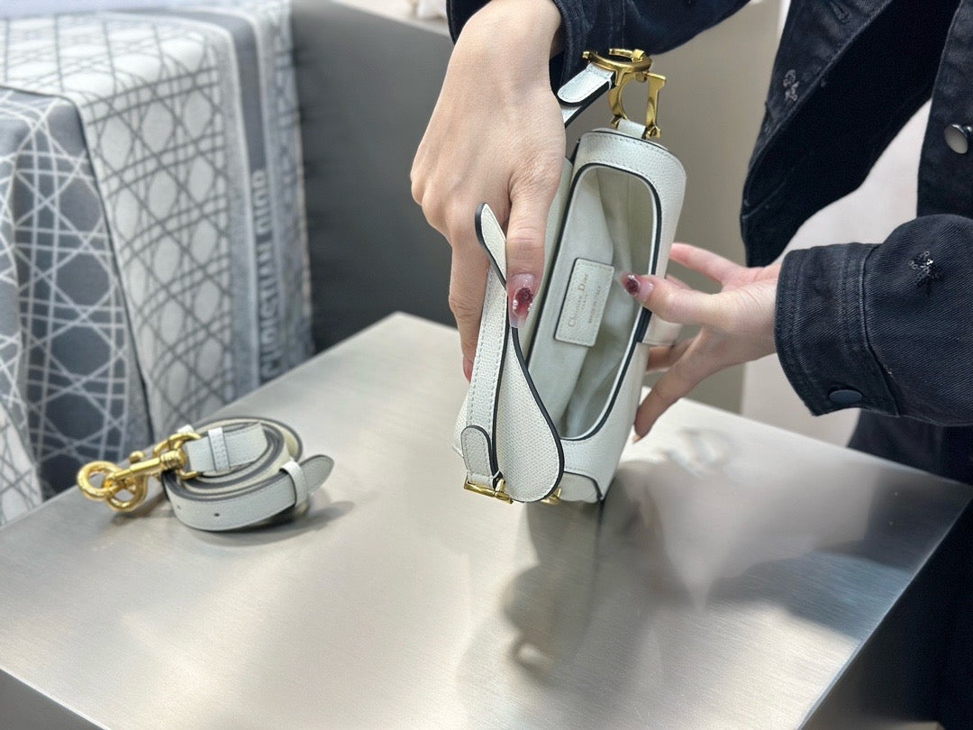 디올 새들 스트랩백 그레인 미니