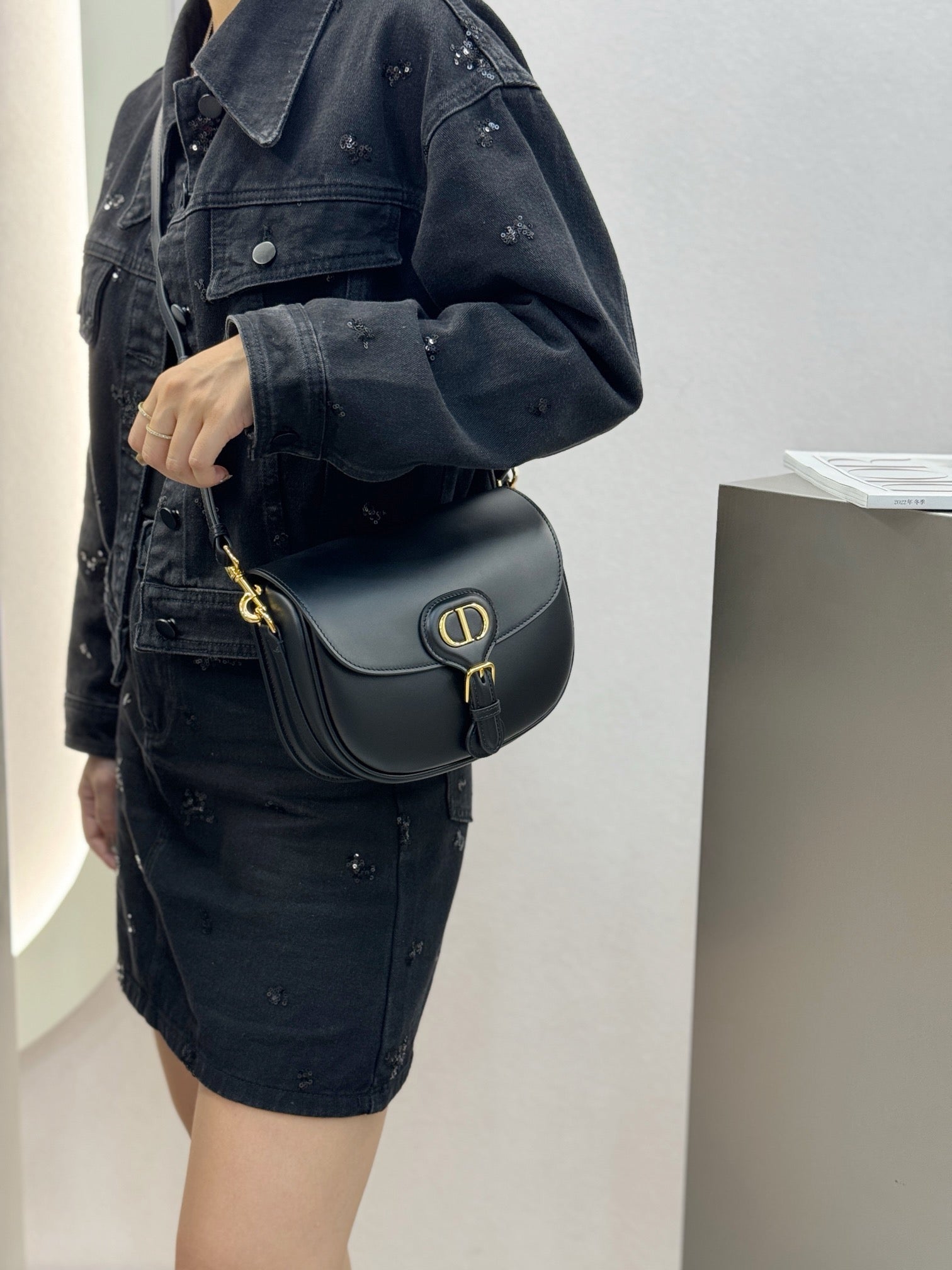 디올 바비백 레더 스몰,미디움