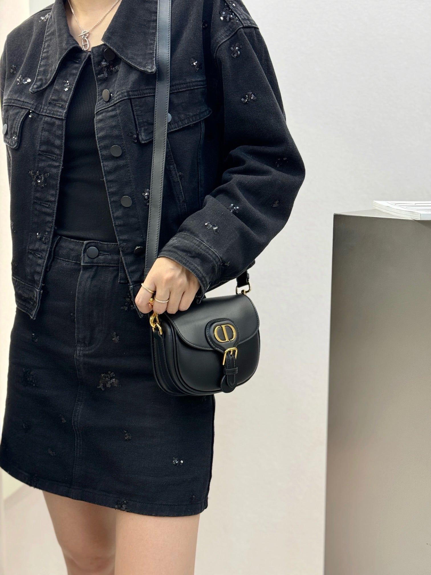 디올 바비백 레더 스몰,미디움