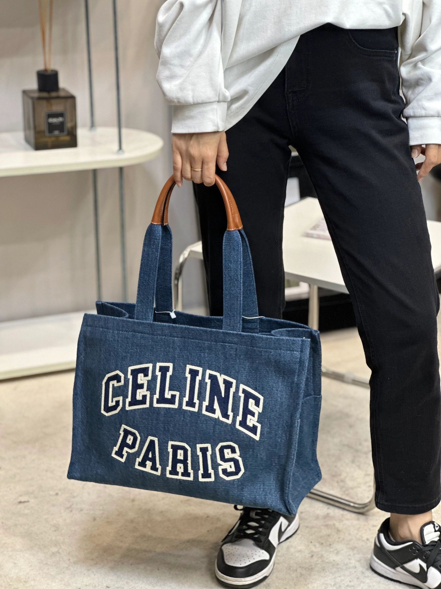 셀린느 셀린 파리 데님 토트백