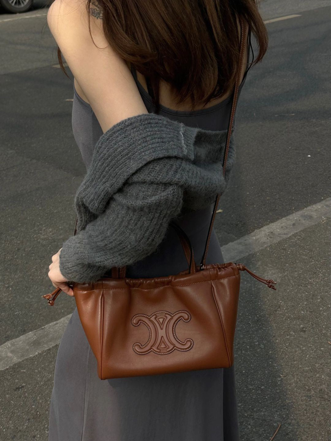 셀린느 퀴르 트리옹프 드로우스트링 카바스백 스몰