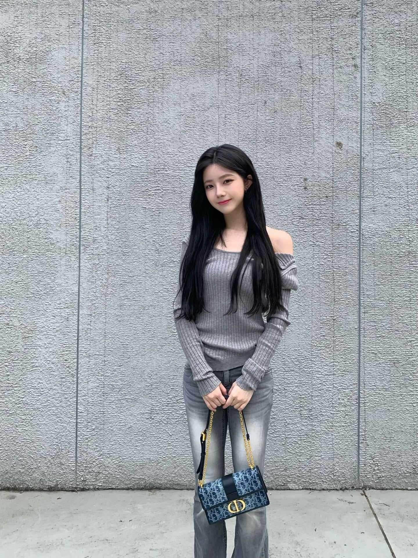 디올 데님 자카드 30몽테인 이스트웨스트 체인백