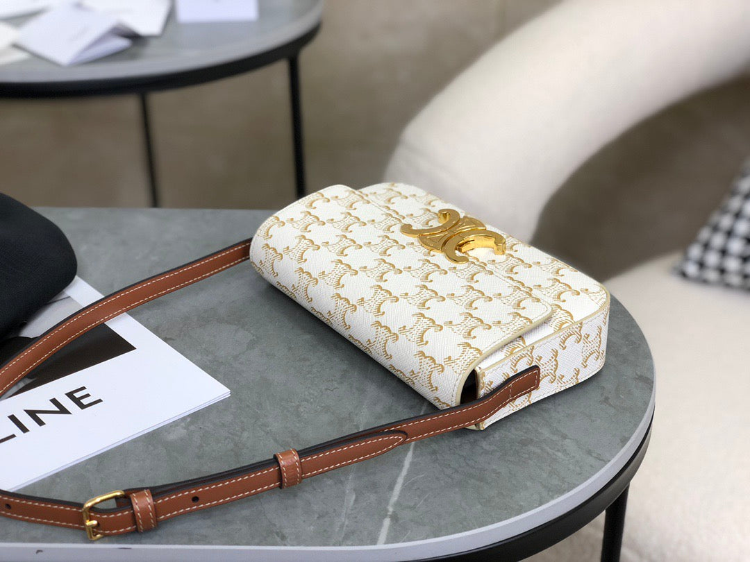 셀린느 트리옹프 숄더백 캔버스 미니