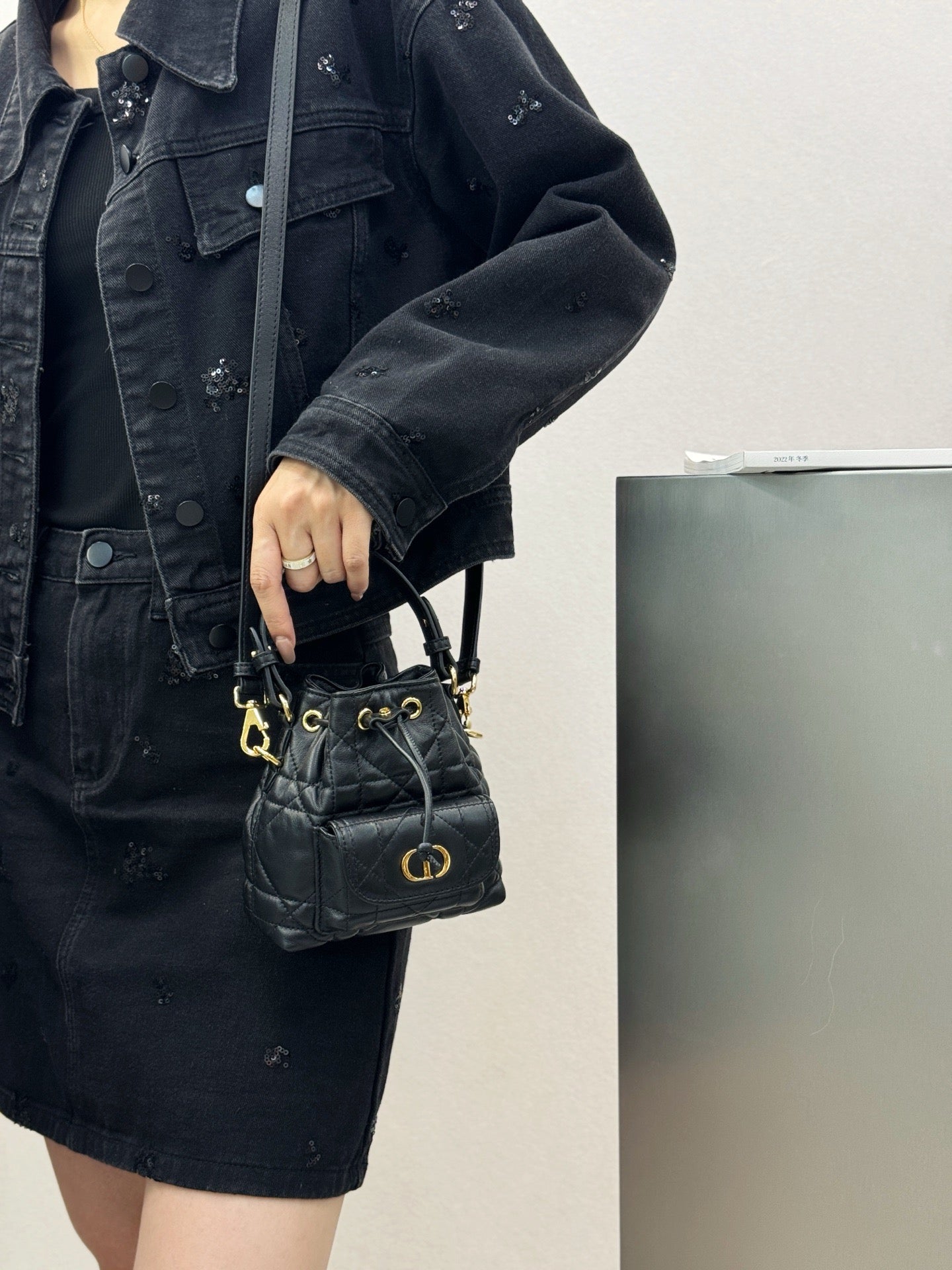 디올 카로 나노 버킷백