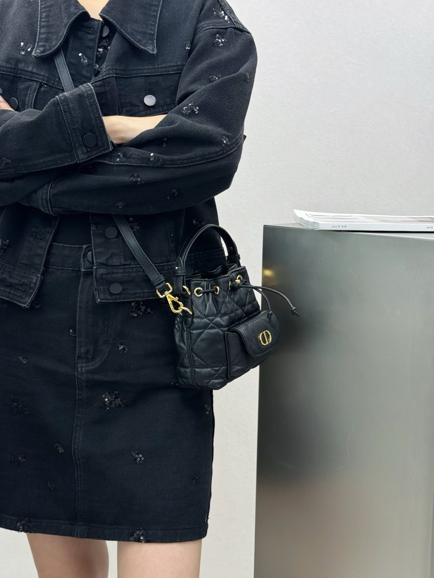 디올 카로 나노 버킷백