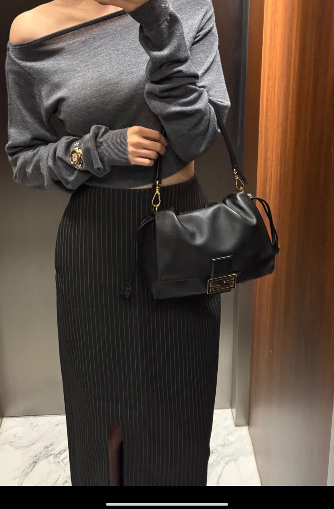 펜디 맘마 바게트 나파 라지