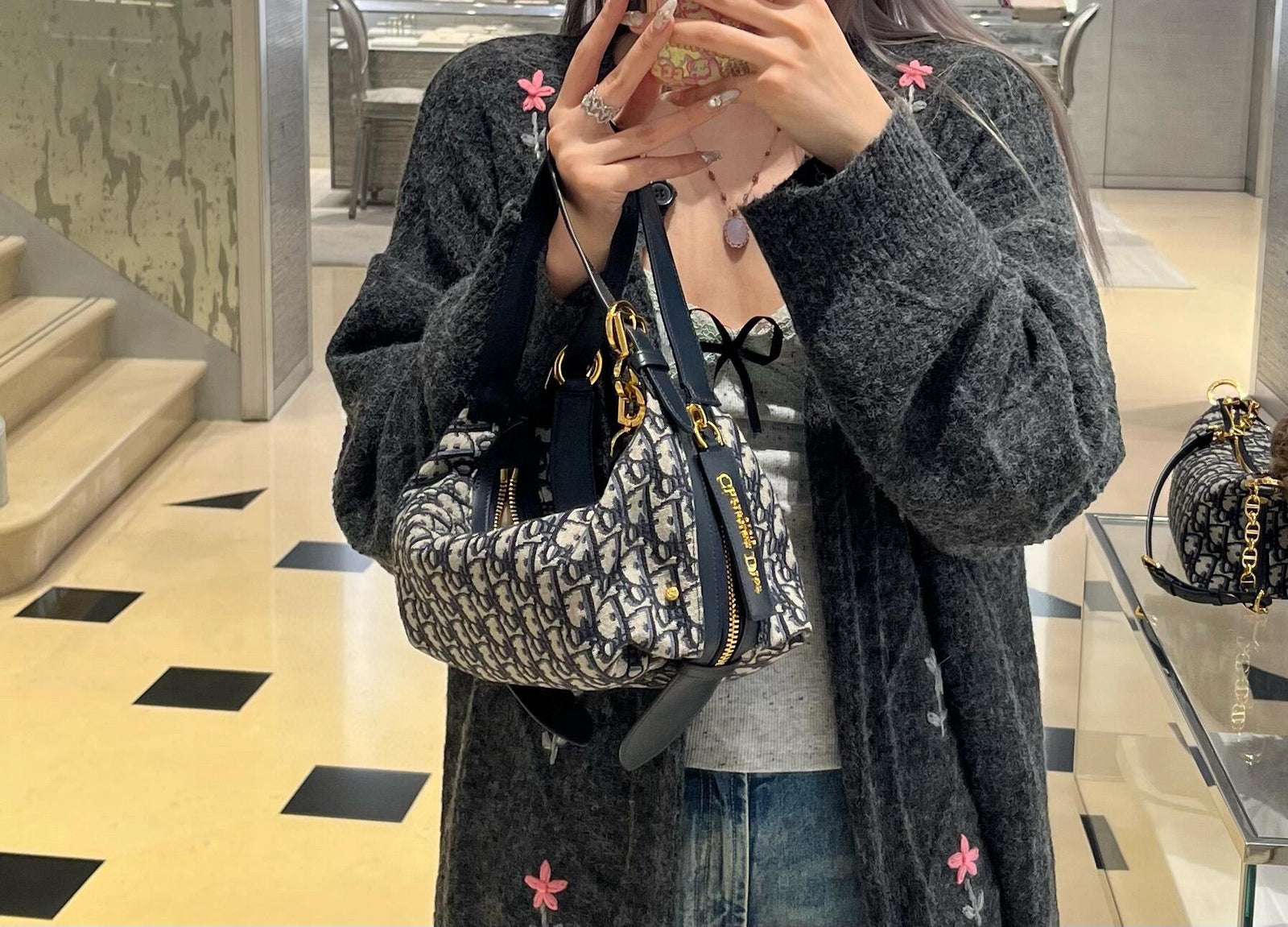 디올 오블리크 디저니백 미디움