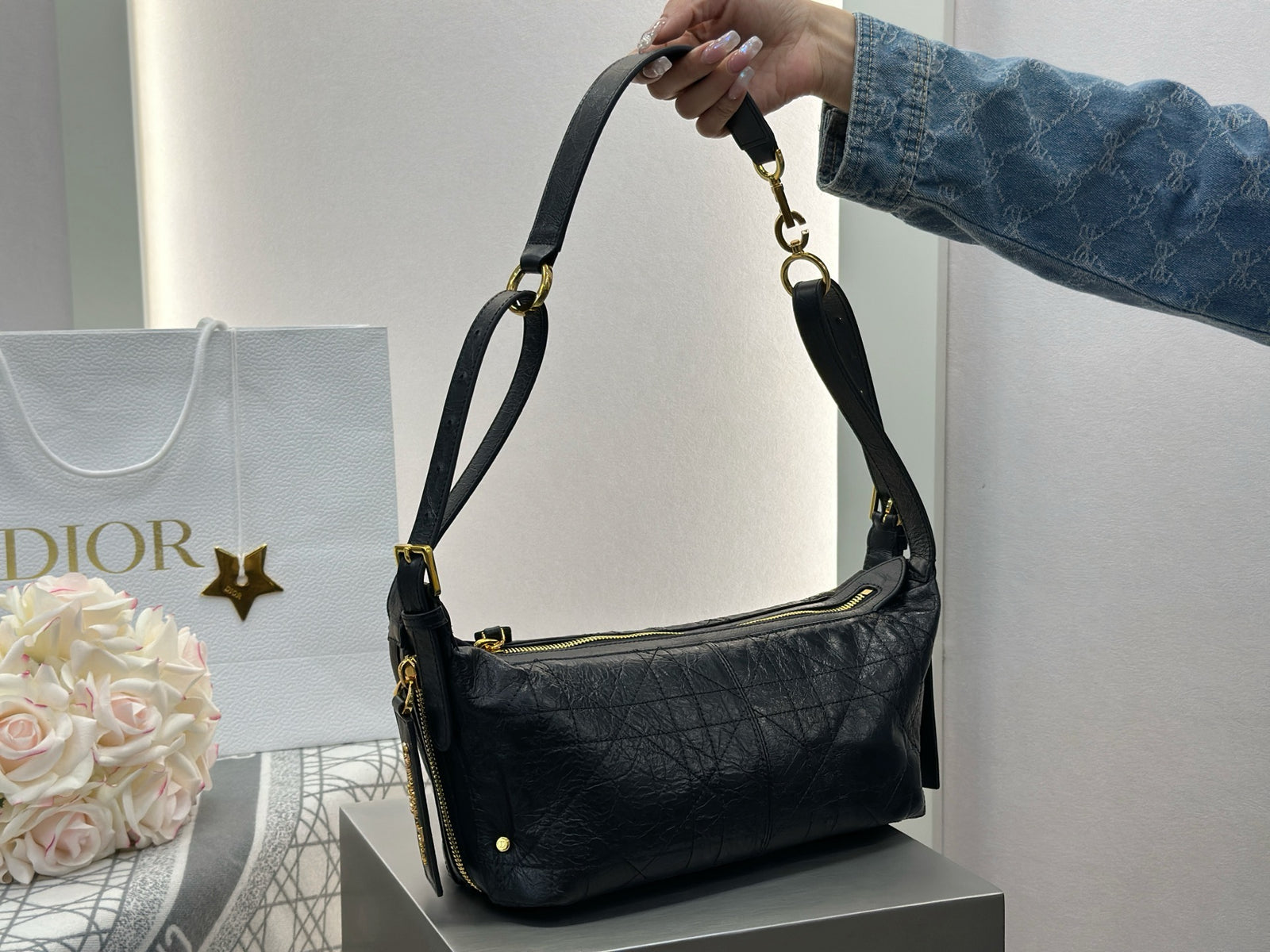 디올 매크로까나쥬 크링클 디저니 백 스몰