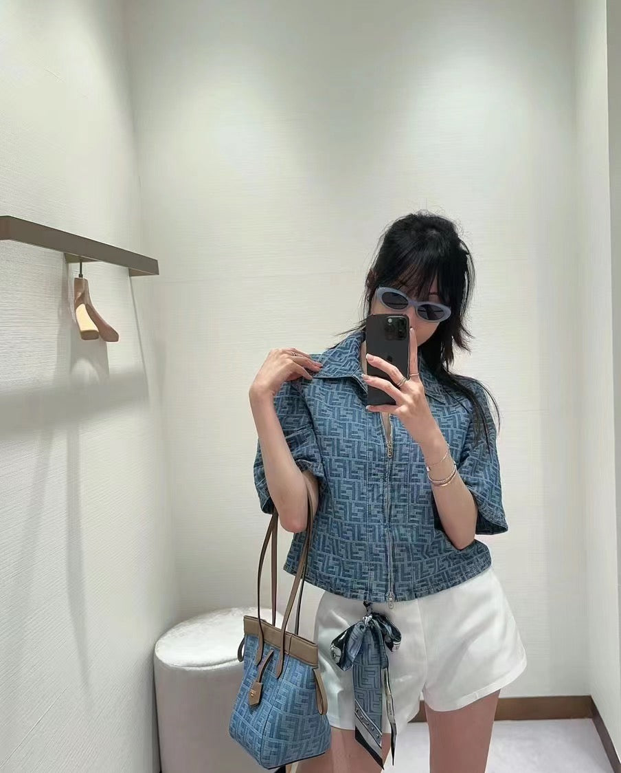 펜디 오리가미 FF 자카드 미니