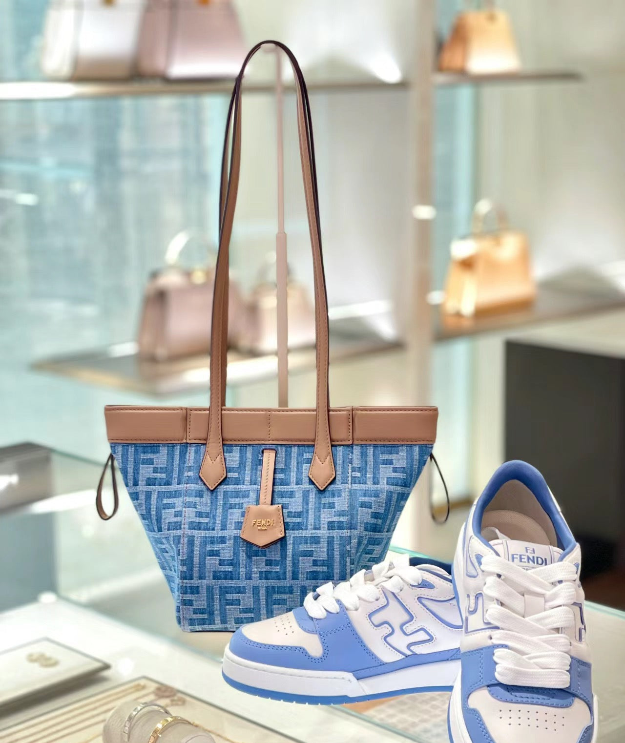 펜디 오리가미 FF 자카드 미니