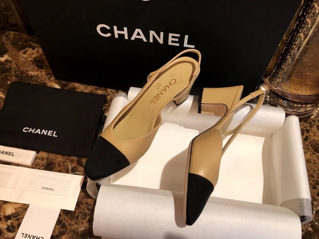 샤넬 클래식 슬링백 미드힐