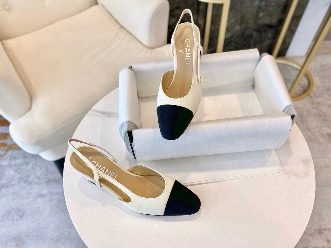 샤넬 클래식 슬링백 미드힐
