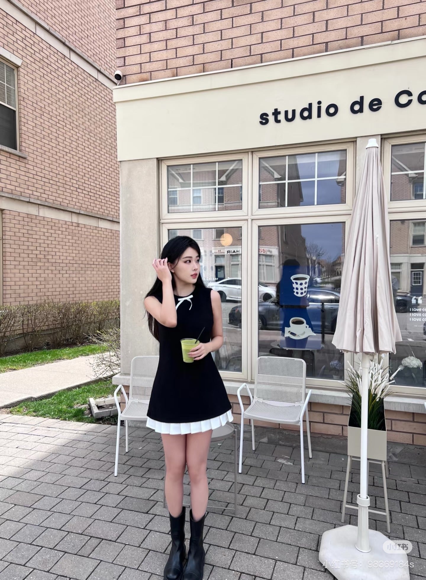 샤넬 레더 미들 부츠