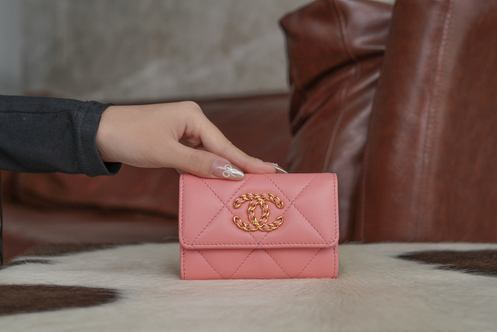 샤넬 19 카드지갑