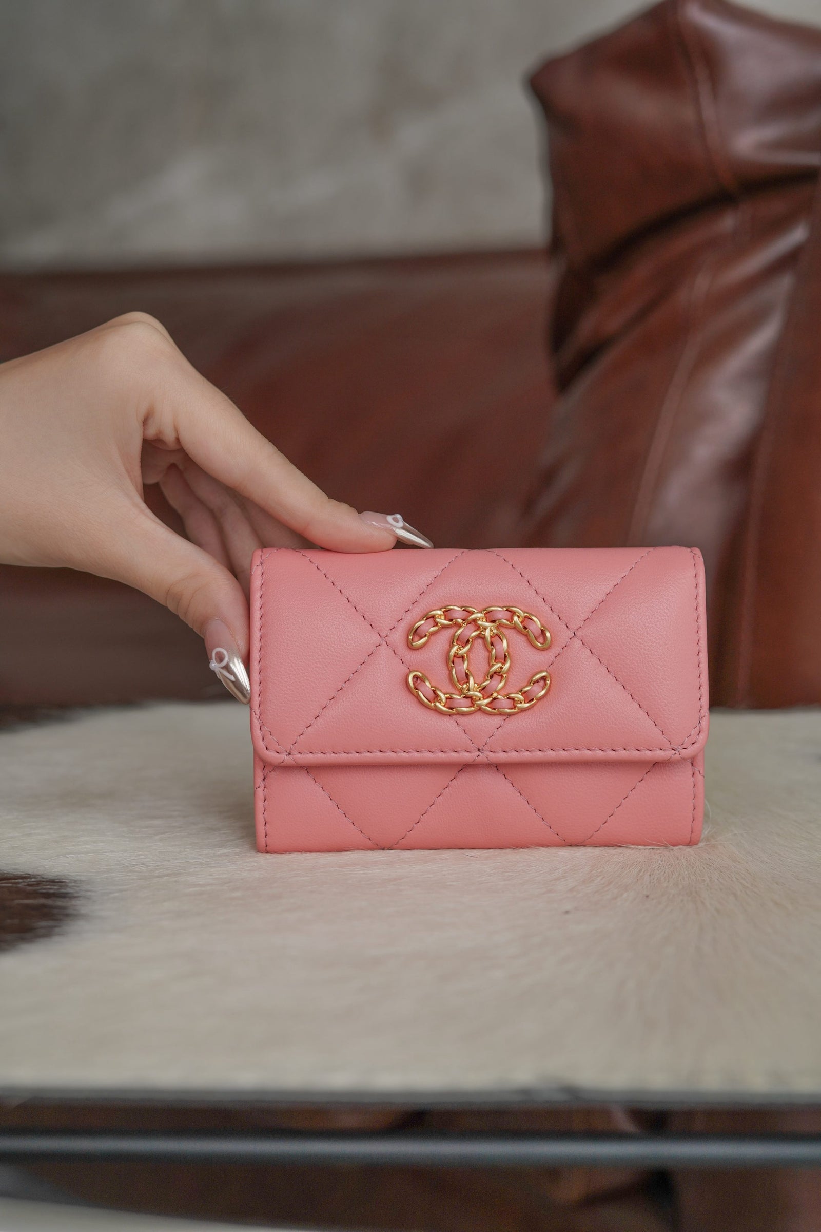 샤넬 19 카드지갑