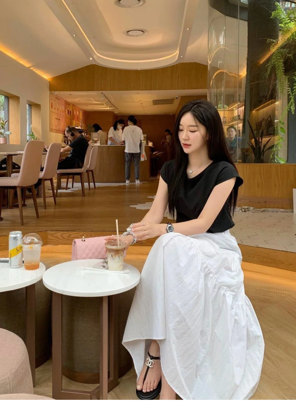 샤넬 스트라스 크리스탈 CC 샌들