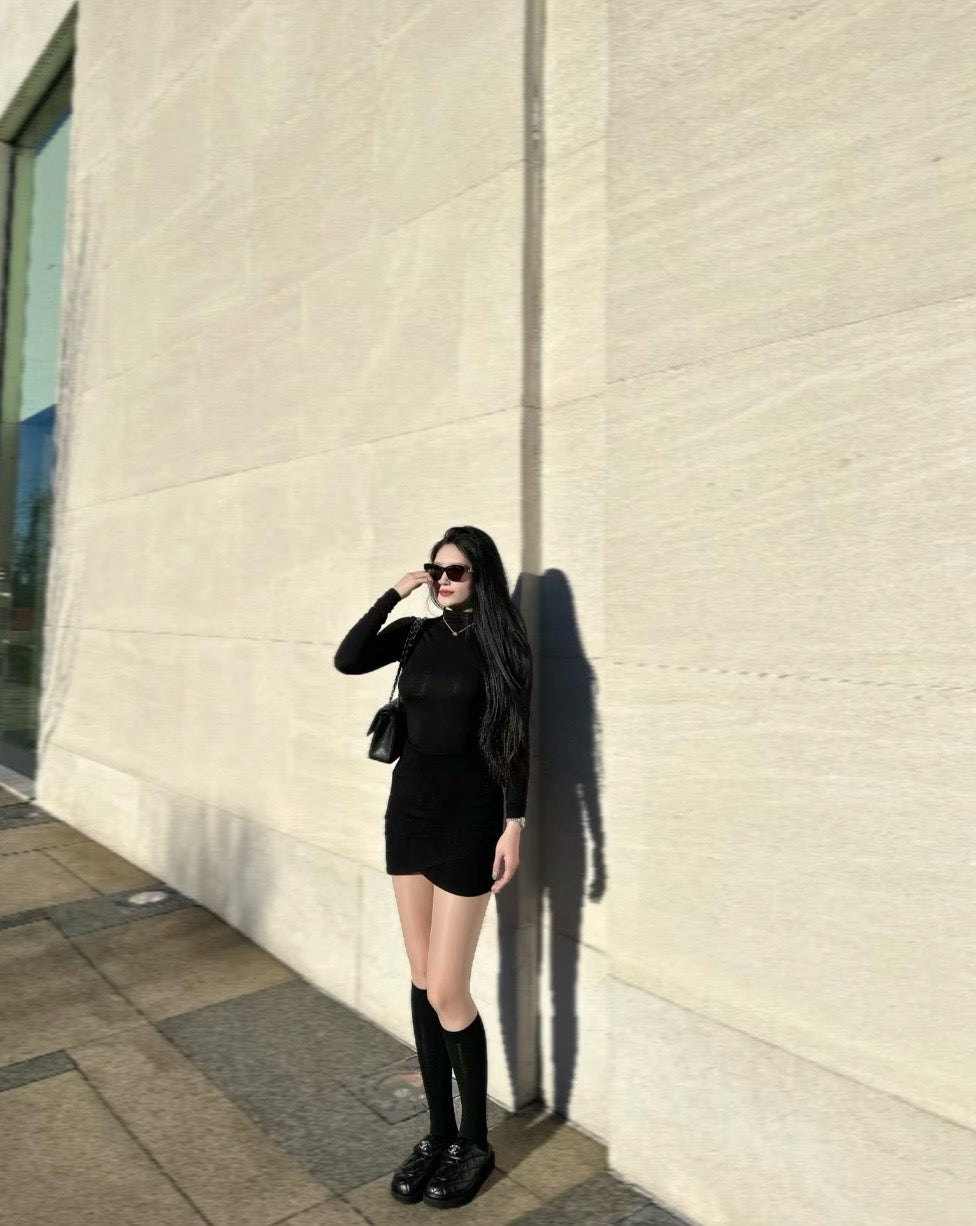 샤넬 CC 로고 퀄팅 턴락 뮬
