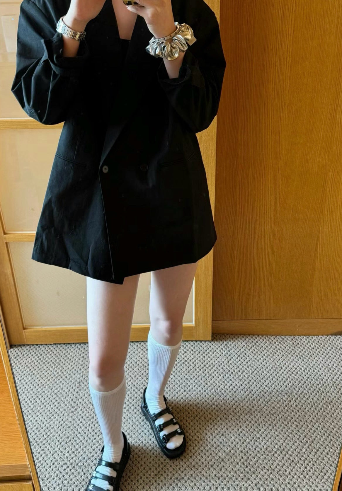 샤넬 크루즈 트리플 벨크로 샌들