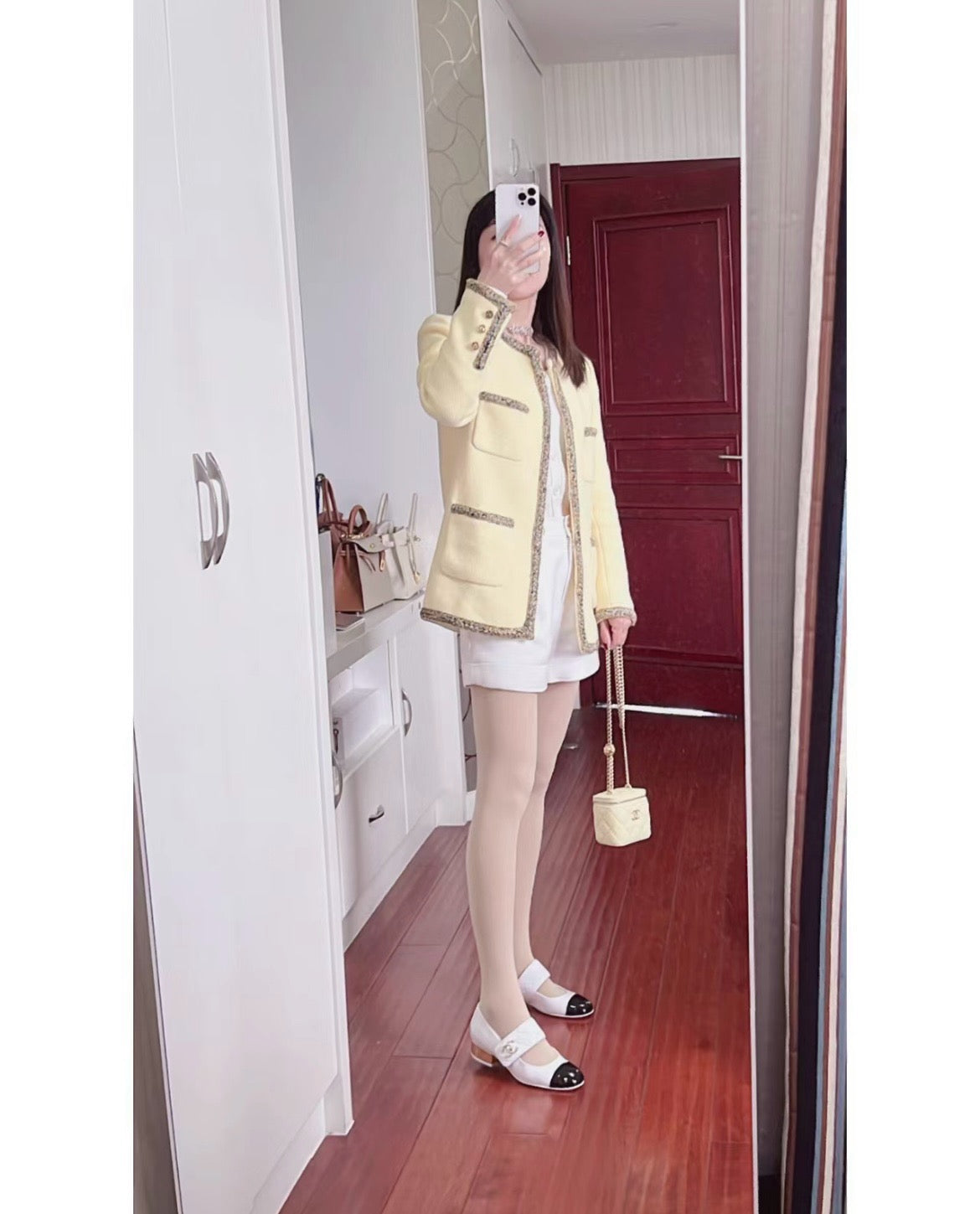 샤넬 CC 로고 턴락 페이던트 메리제인