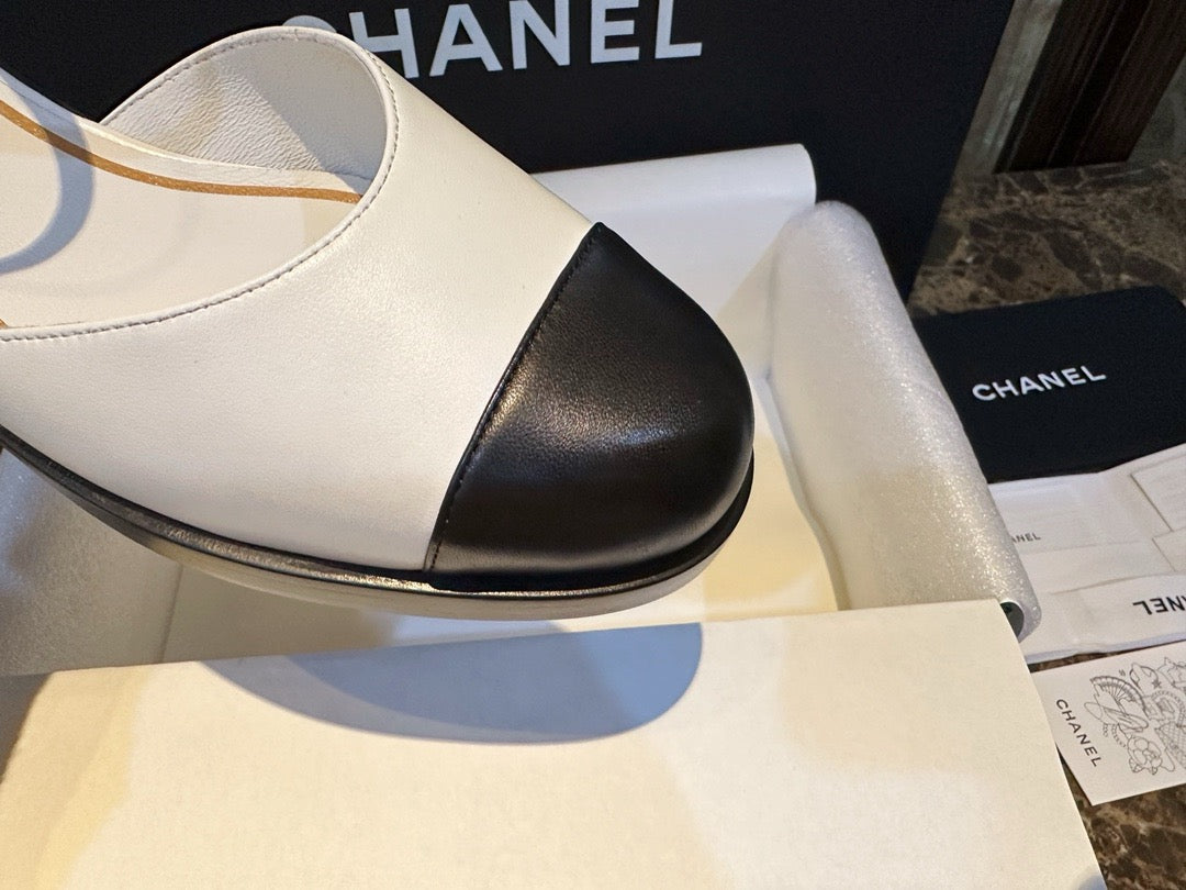 샤넬 메리제인 스트랩 샌들 플랫