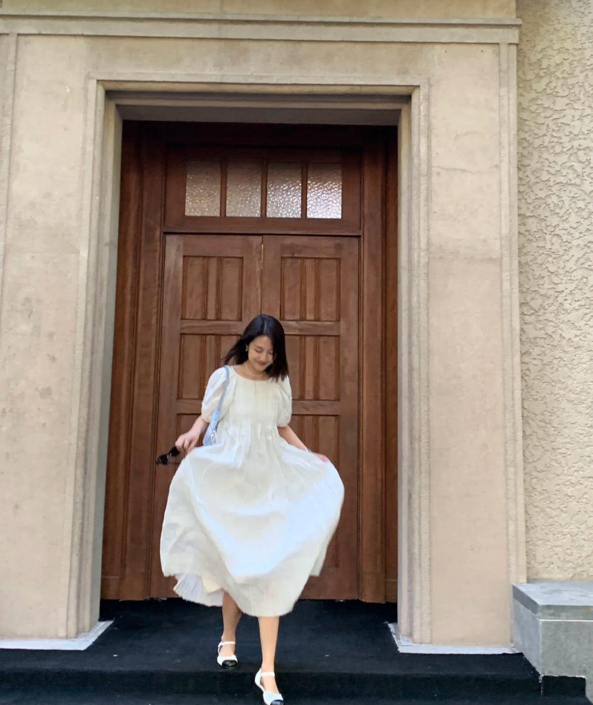 샤넬 메리제인 스트랩 샌들 플랫