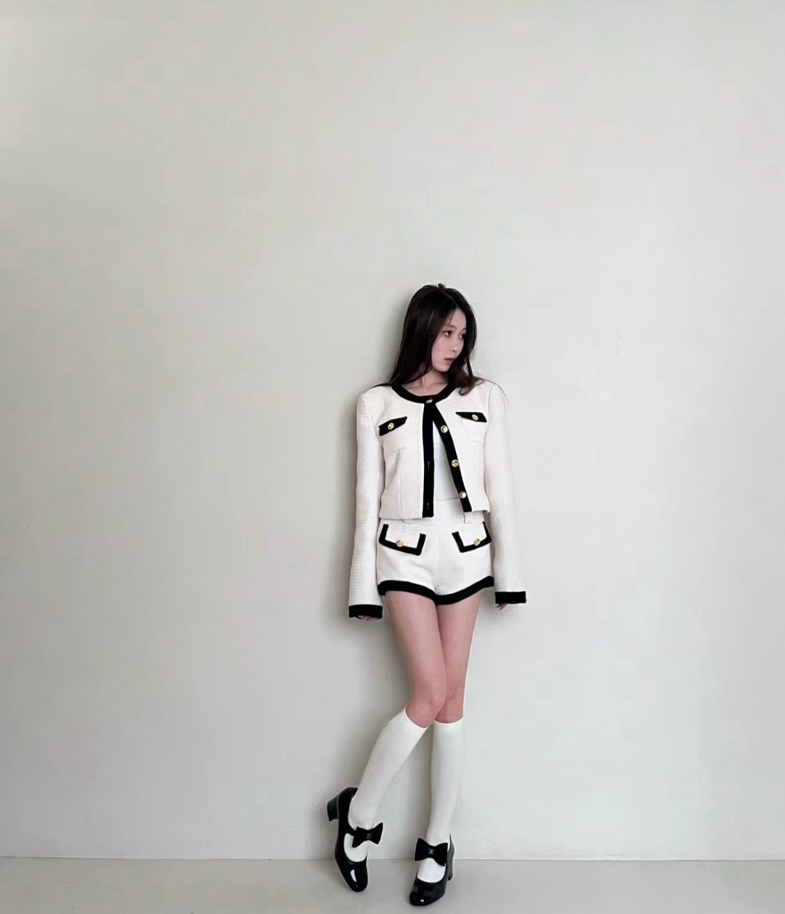 샤넬 빅 리본 메리제인 펌프스