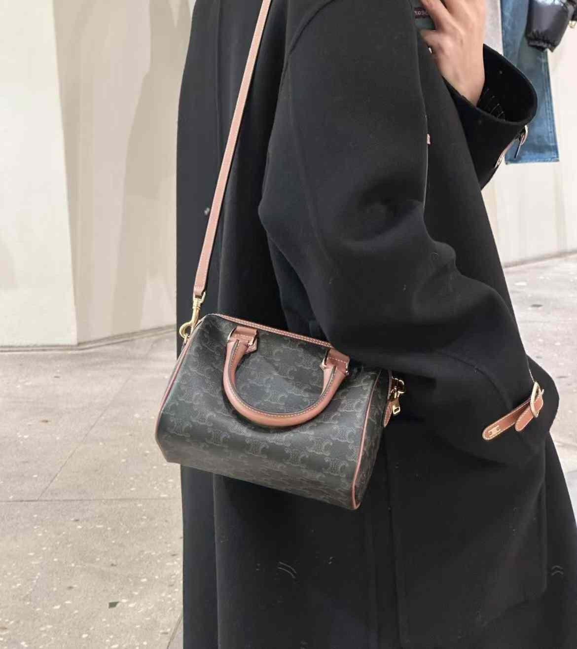 셀린느 트리옹프 보스턴백 캔버스 스몰