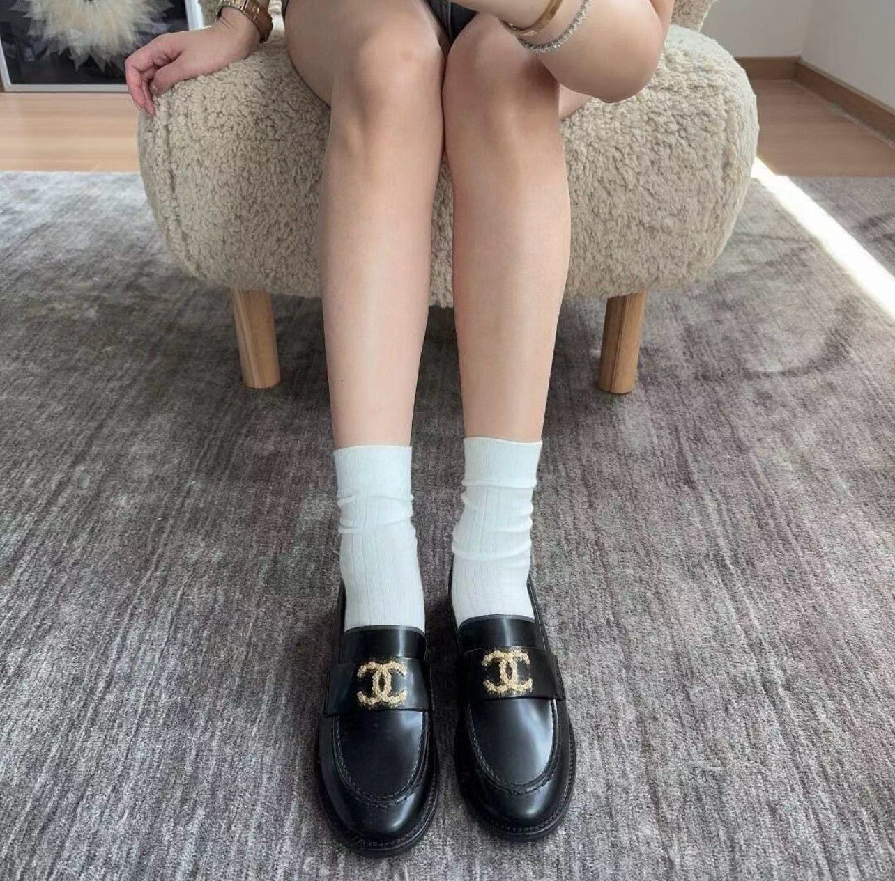 샤넬 24SS 까멜리아 CC로고 로퍼