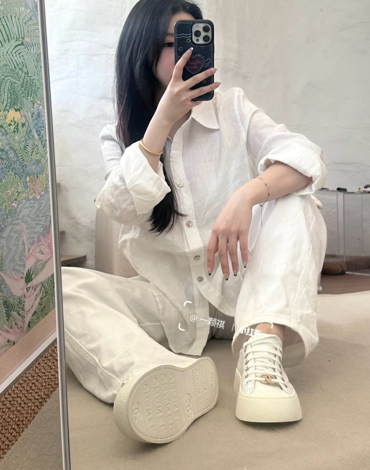 샤넬 CC 로고 스니커즈