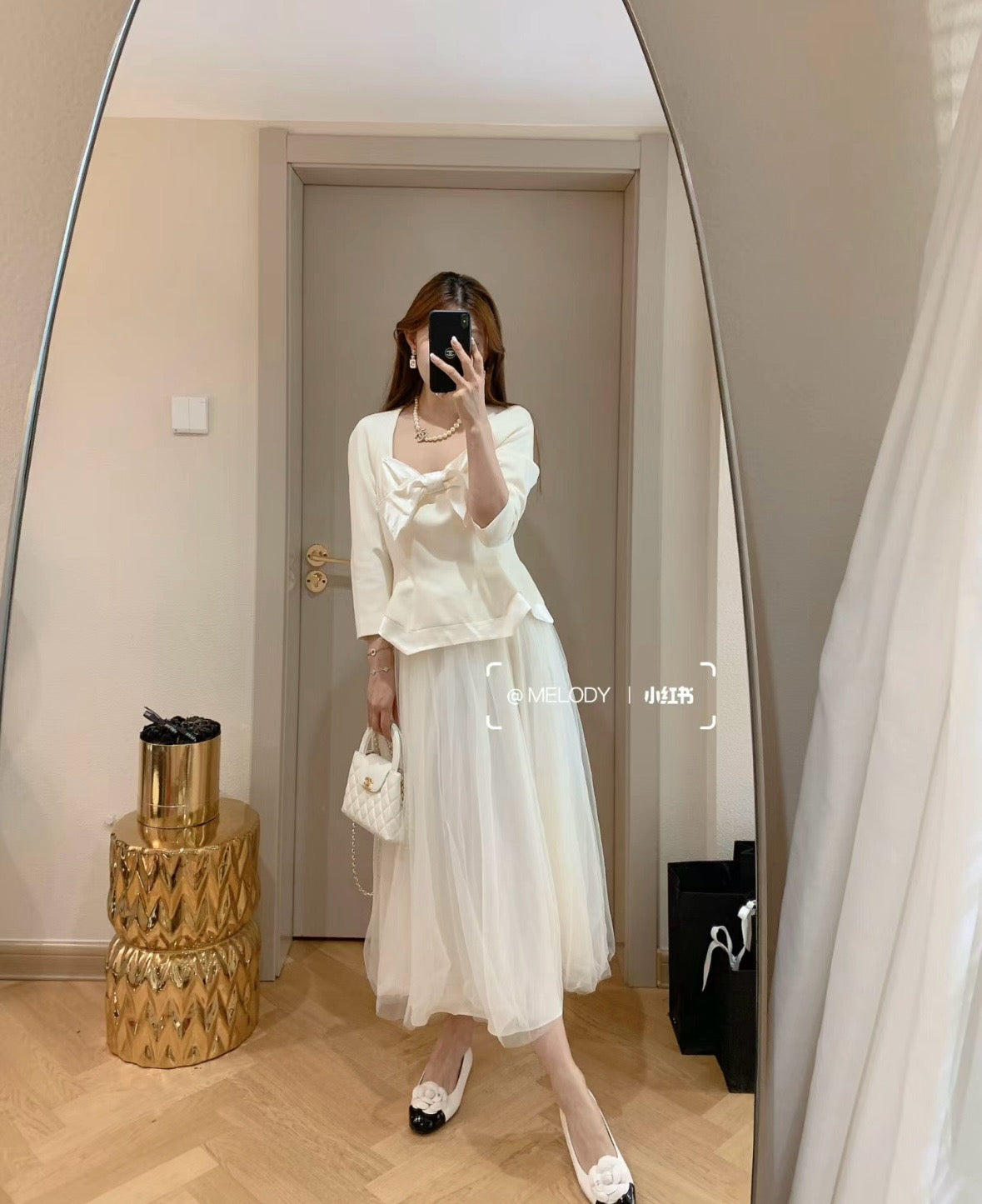 샤넬 까멜리아 발레리나 플랫