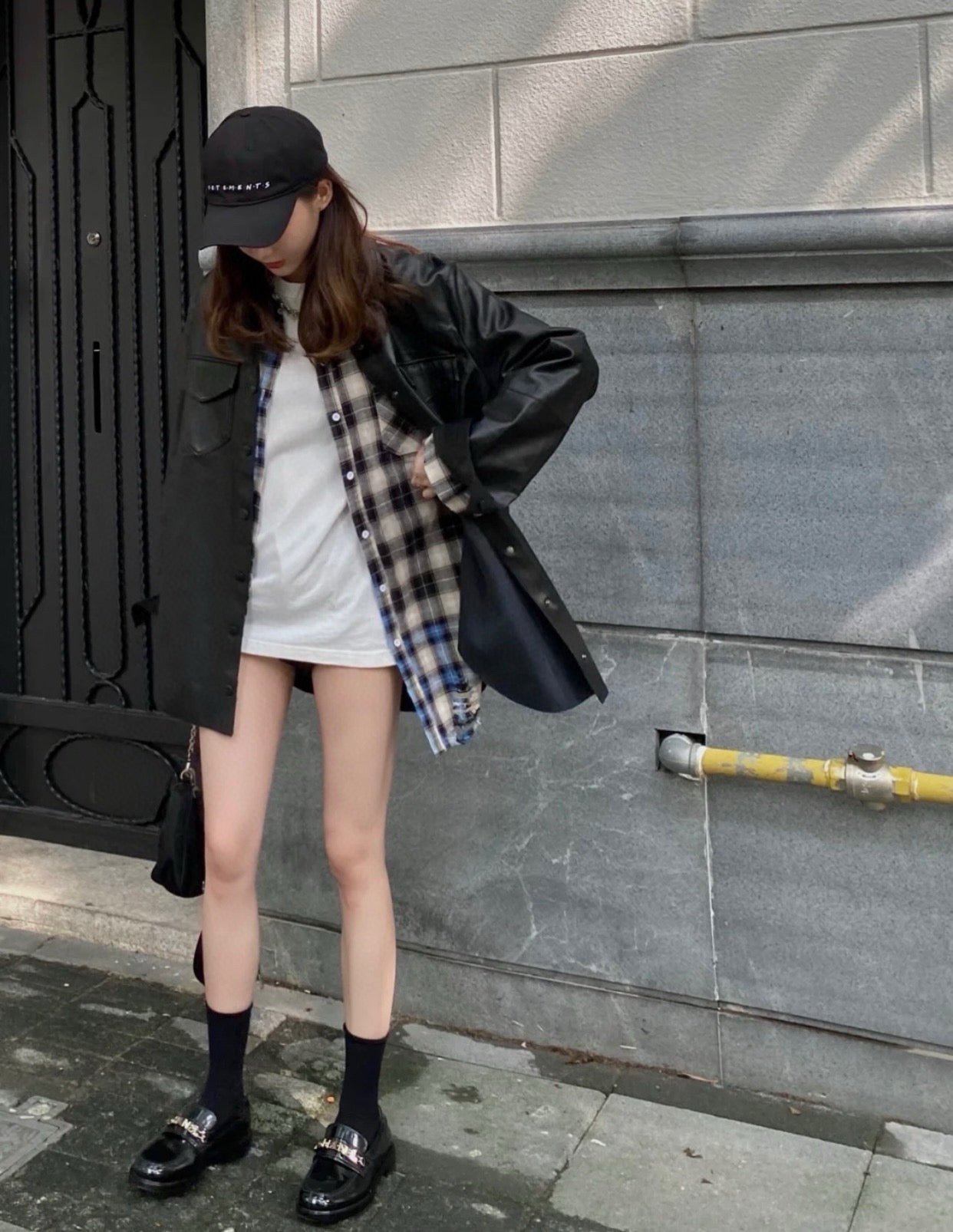 샤넬 체인 로고 로퍼