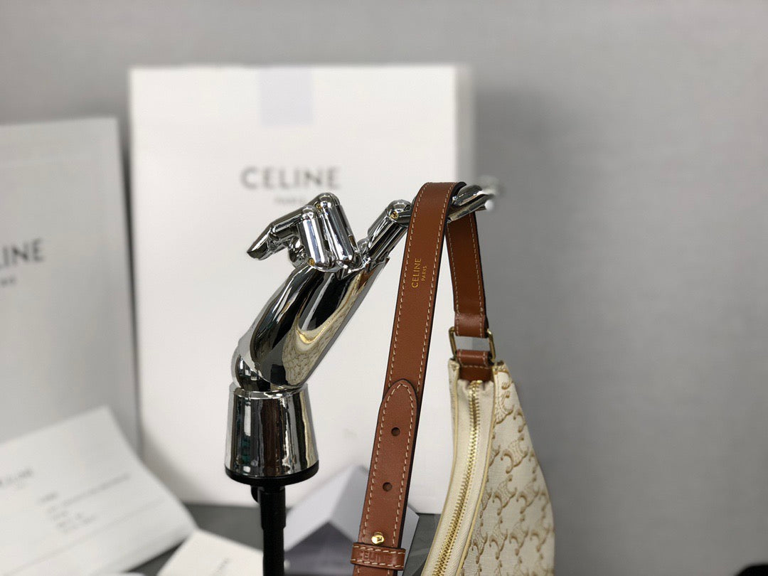 셀린느 아바 숄더백 캔버스