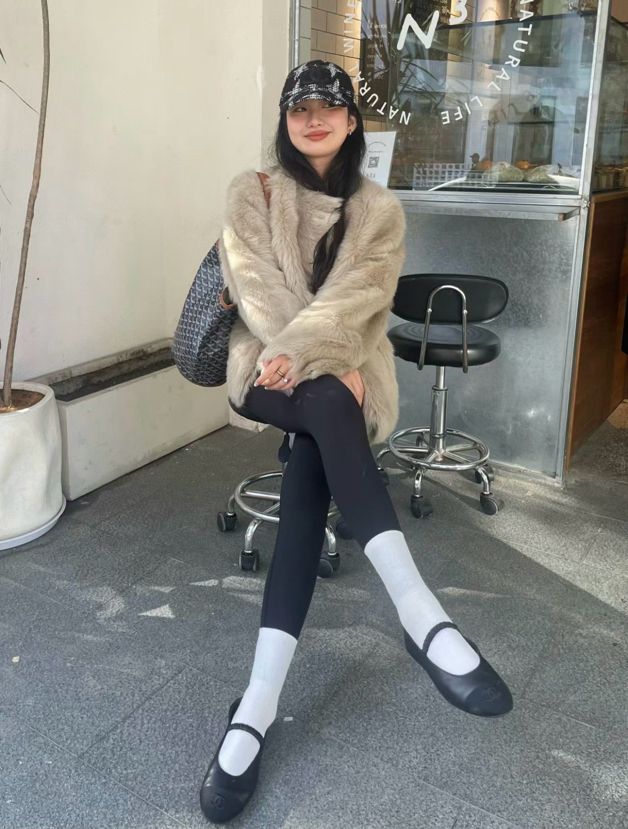 샤넬 레그워머 세트 메리제인 플랫