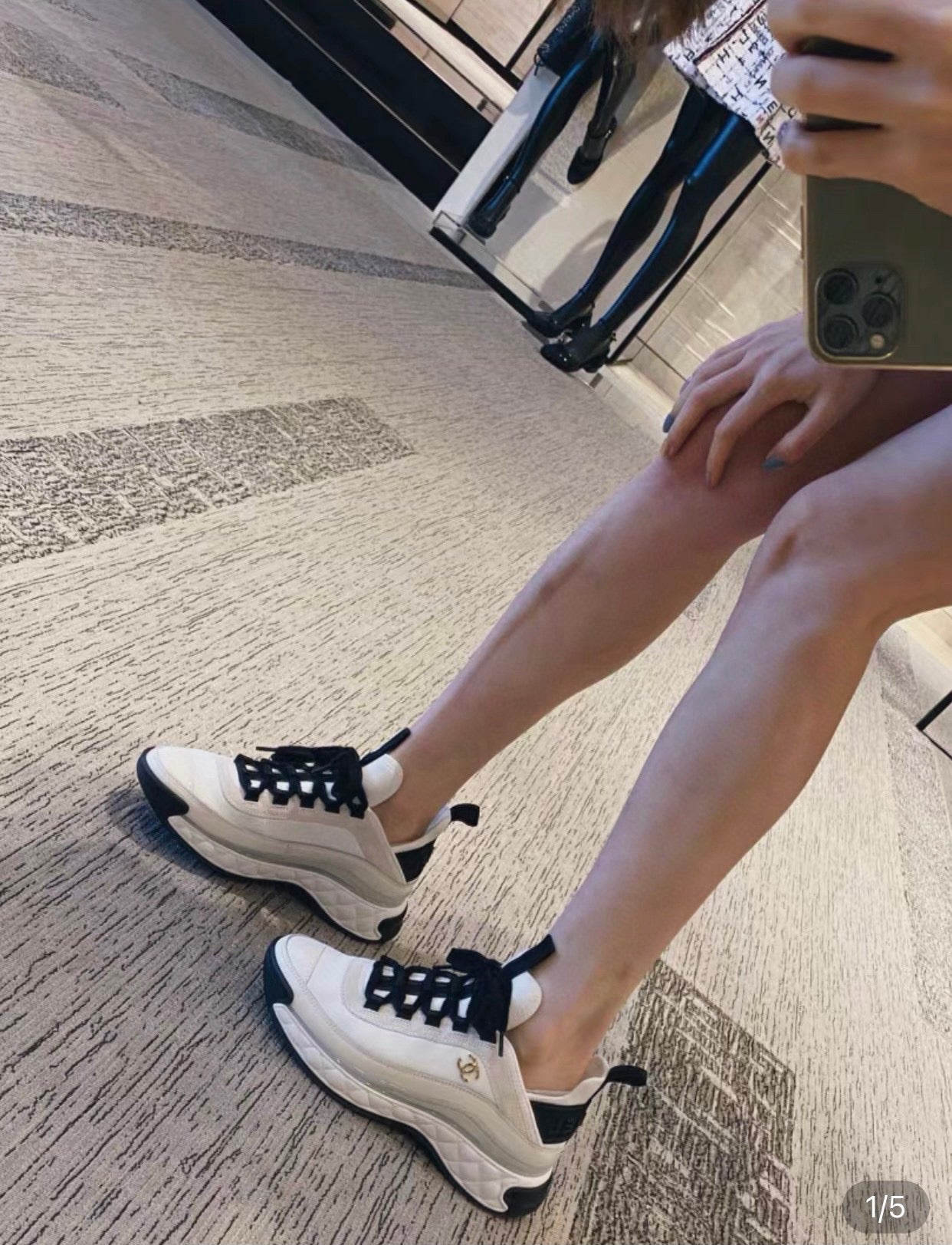 샤넬 믹스드파이버 스니커즈