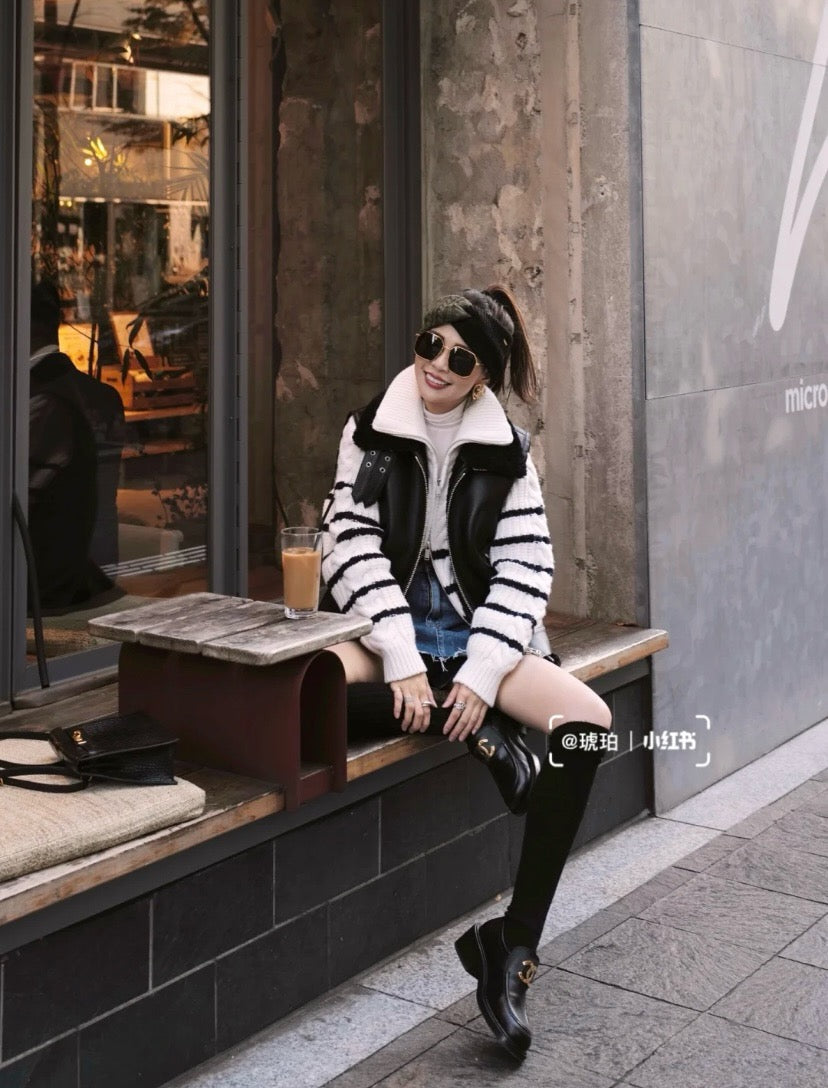 샤넬 CC 빅 로고 로퍼