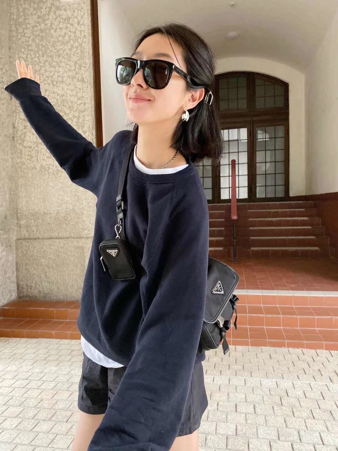 프라다 리나일론 메신저백