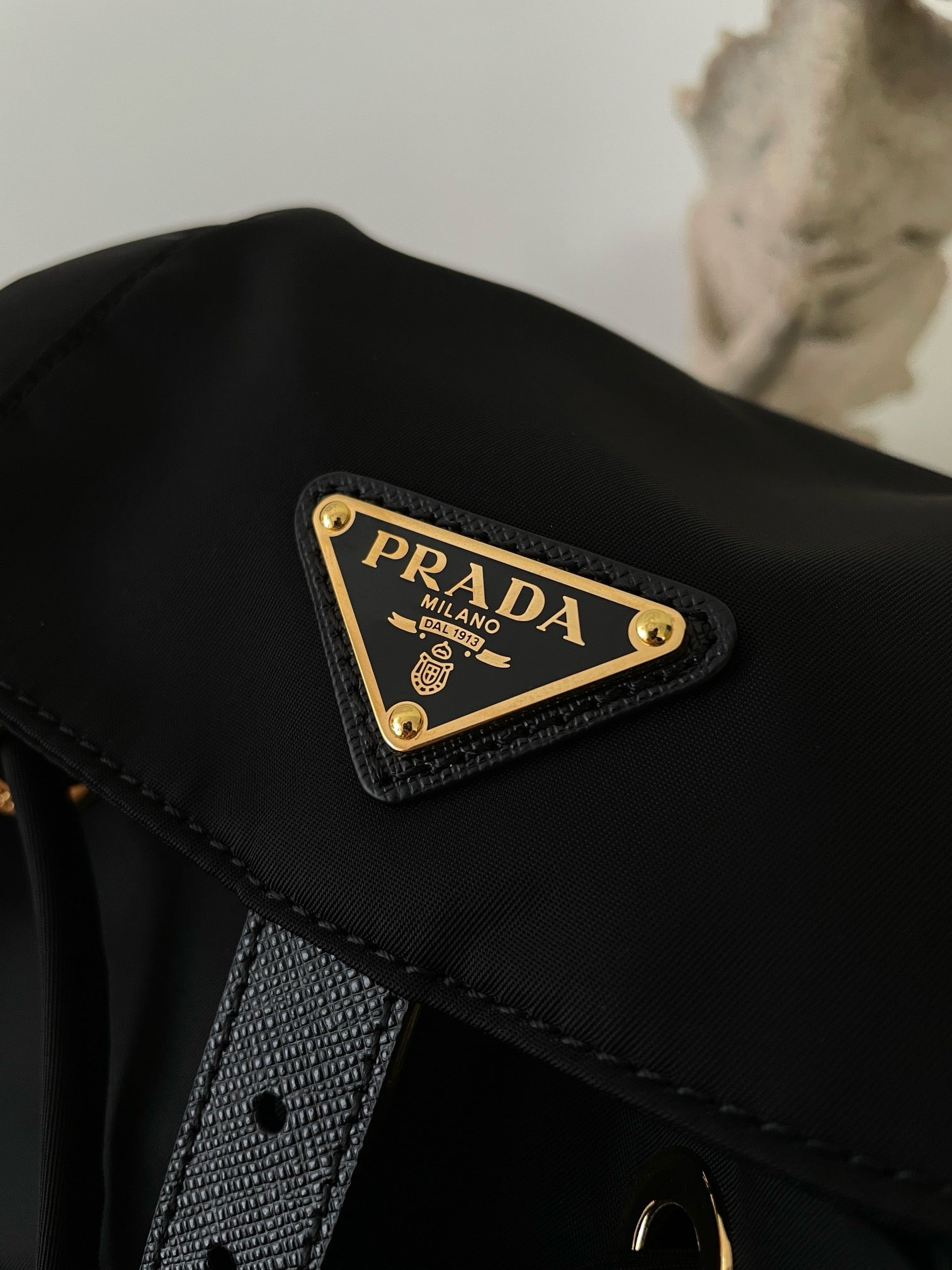 프라다 리나일론 백팩 스몰 금장