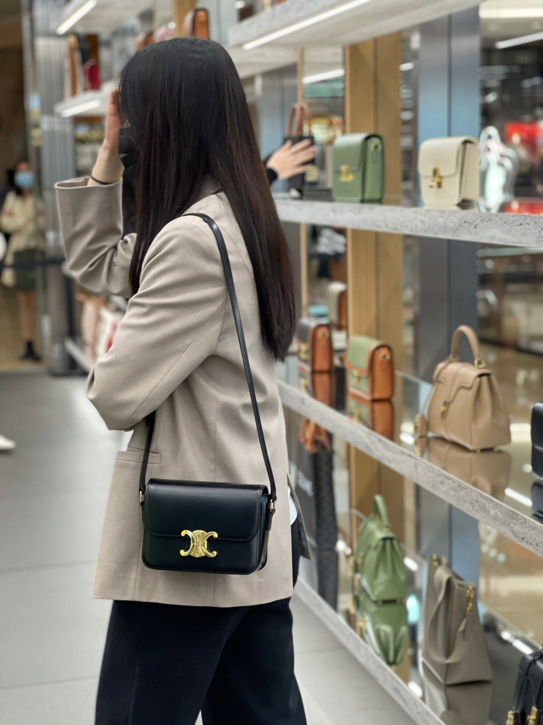 셀린느 트리옹프 숄더백 틴