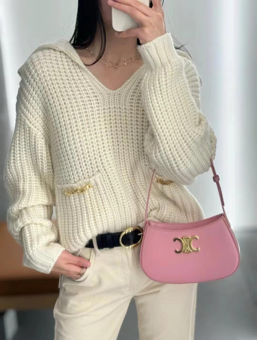 셀린느 틸리 숄더백 카프스킨 미디움