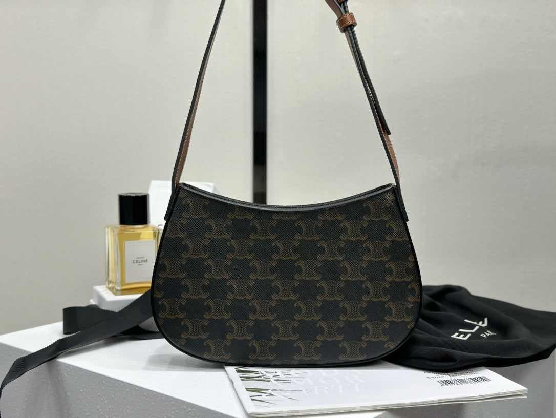 셀린느 틸리 숄더백 캔버스 미디움