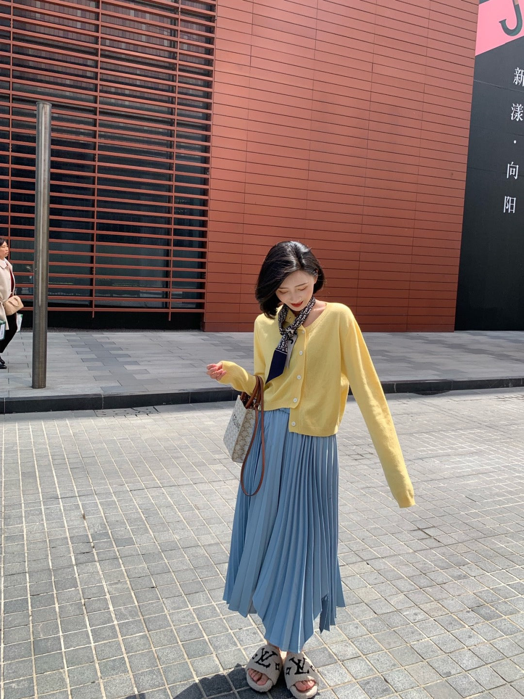 셀린느 미니 버티컬 카바스백 캔버스