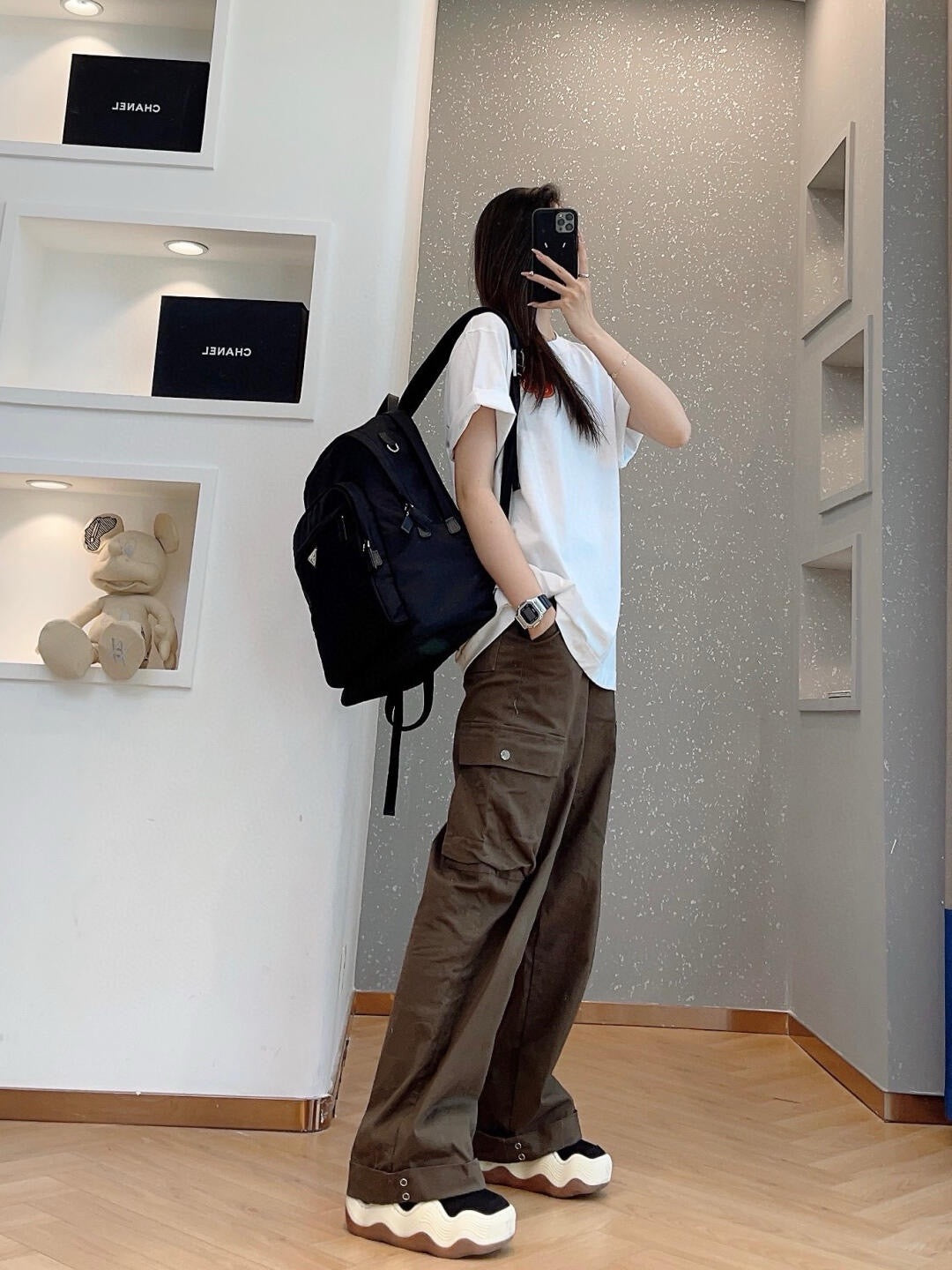 프라다 리나일론 사피아노 레더 백팩