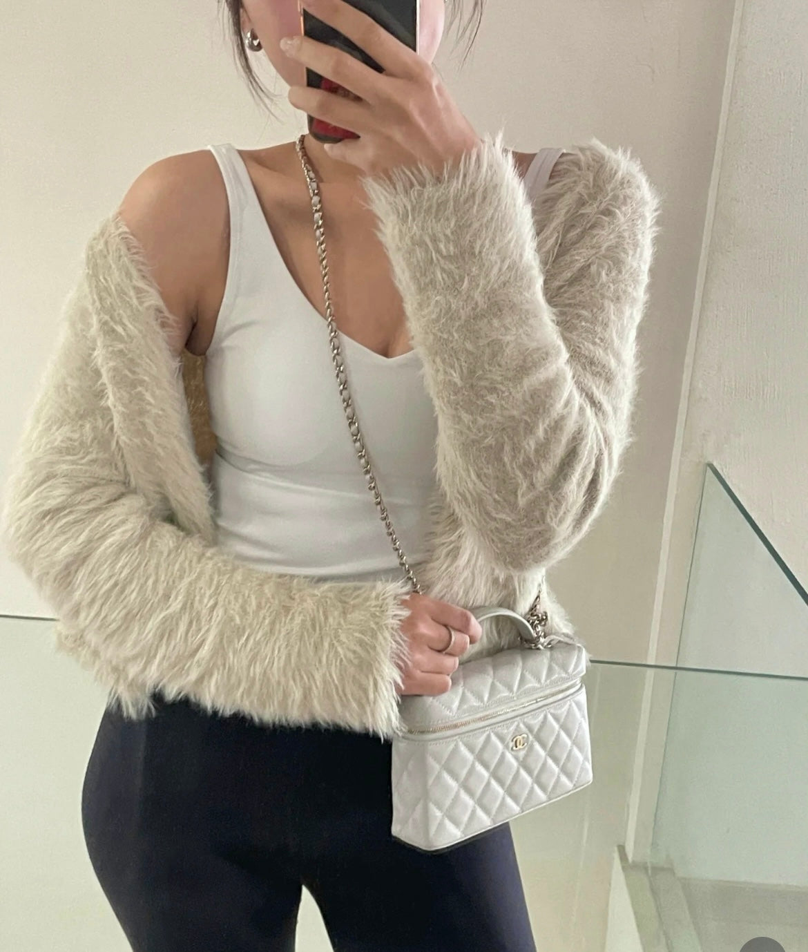 샤넬 클래식 체인 베니티 탑핸들 백