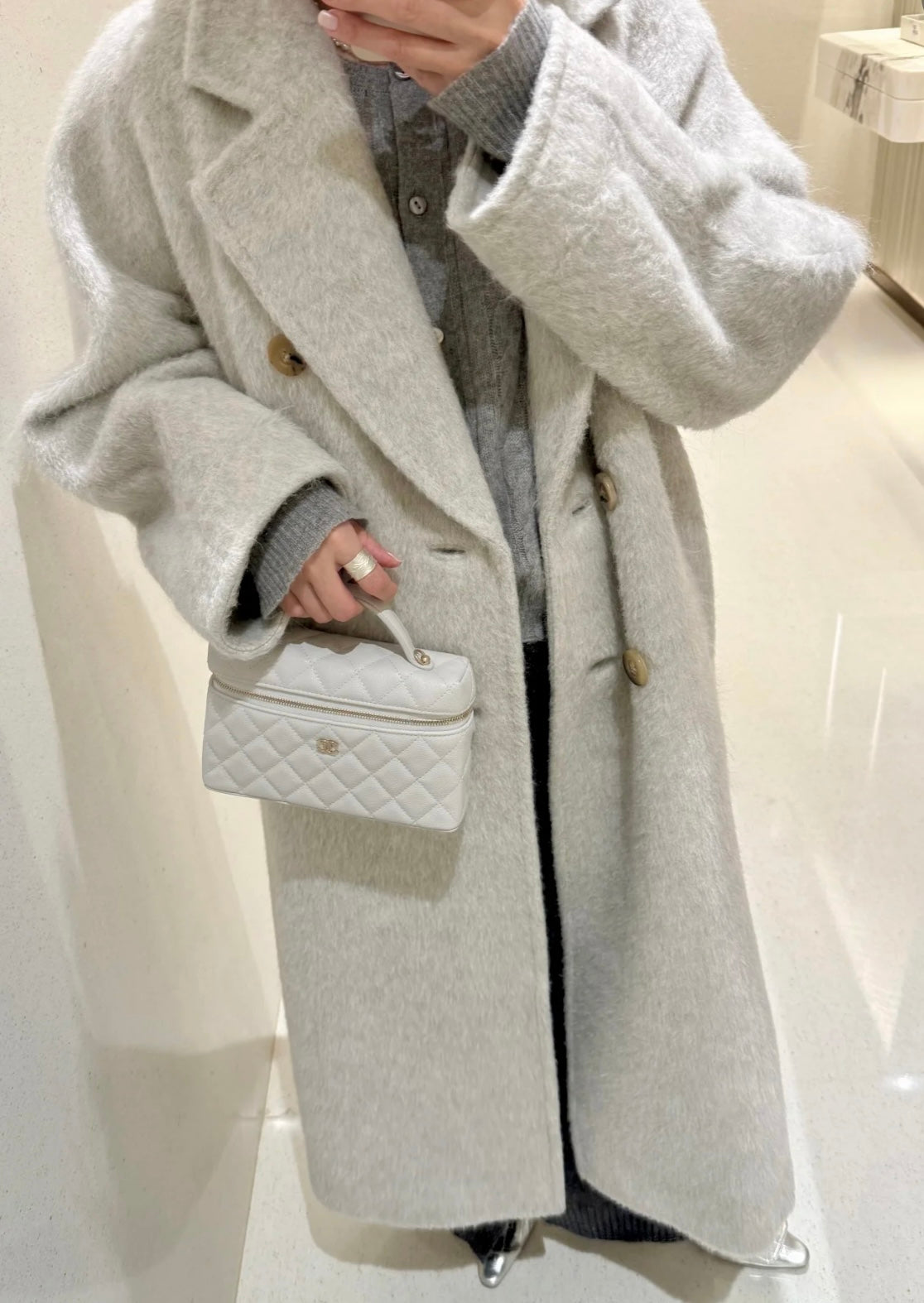 샤넬 클래식 체인 베니티 탑핸들 백