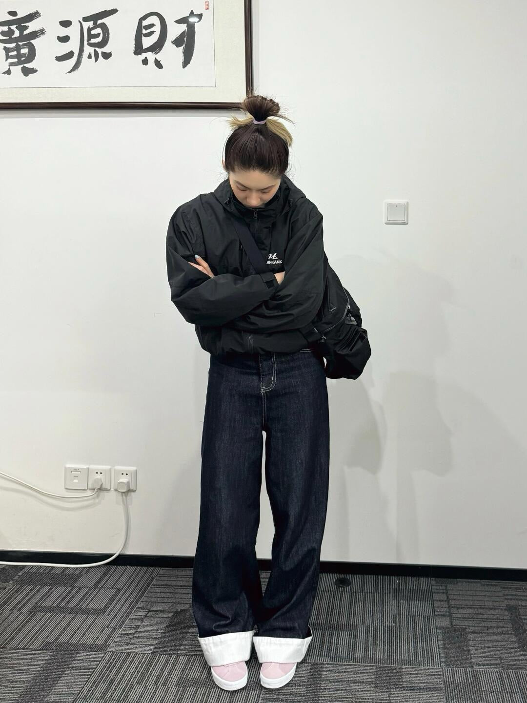 프라다 리나일론 삼각 로고 숄더백