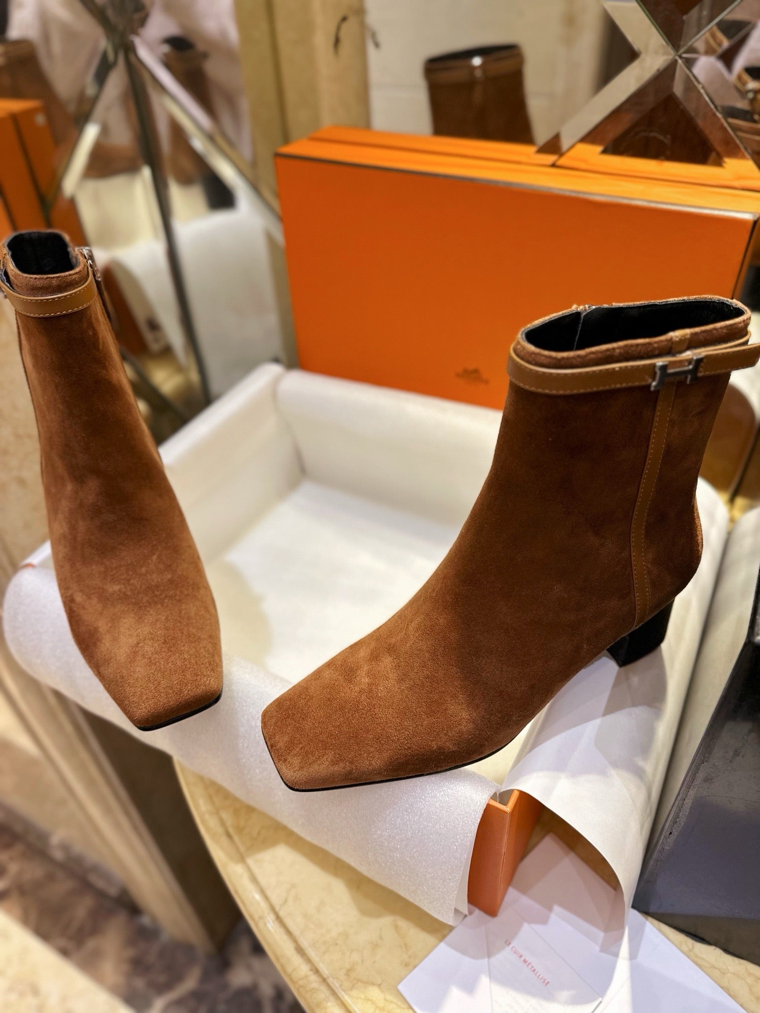 에르메스 하네 숏 부츠