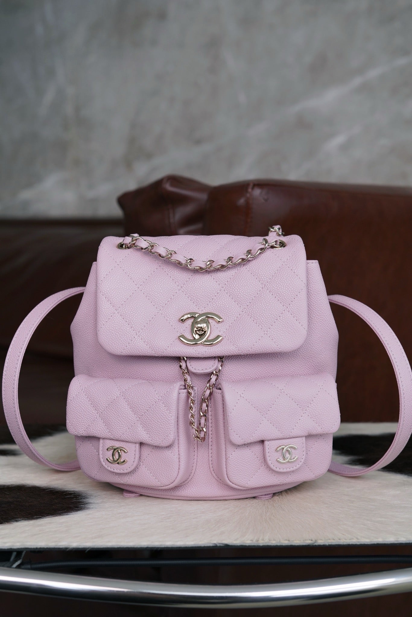 샤넬 투포켓 듀마 백팩 미디움