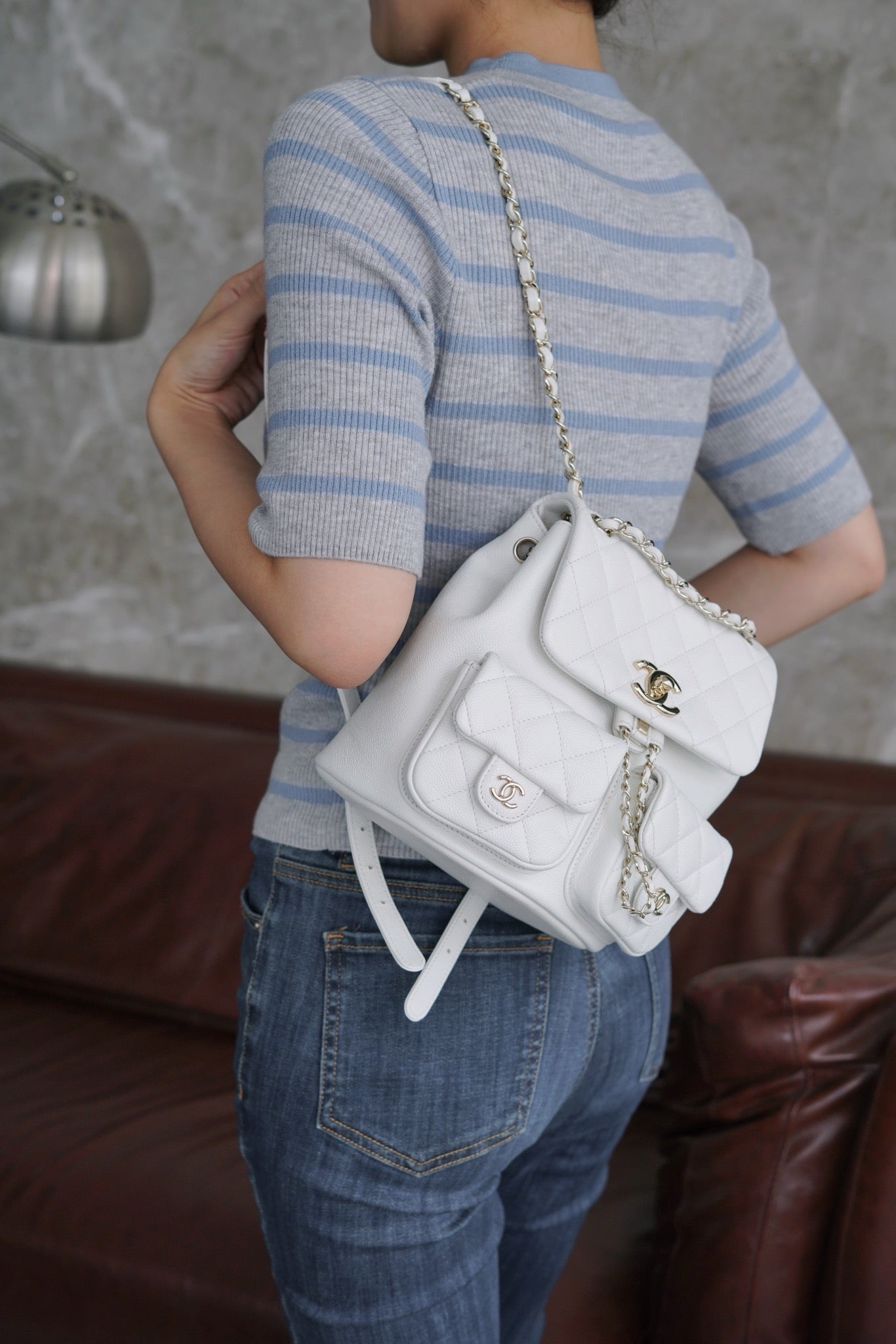 샤넬 투포켓 듀마 백팩 미디움