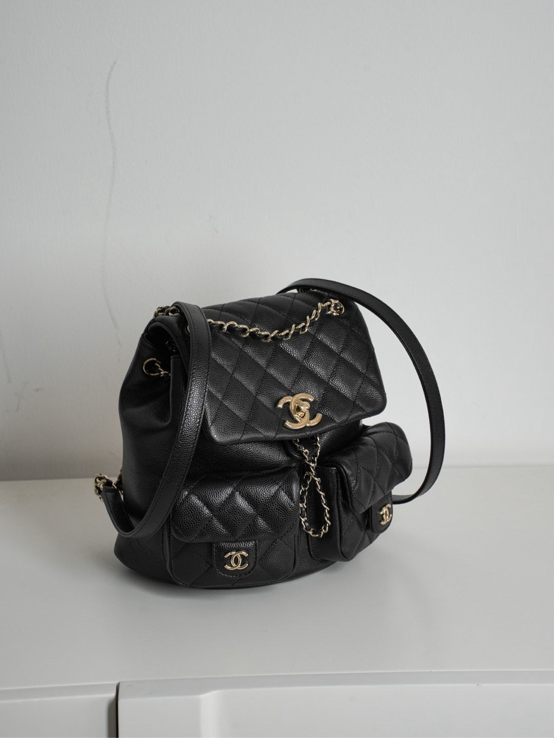 샤넬 투포켓 듀마 백팩 미디움